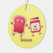 Grappig brood- en tekenfilmfiguren keramisch ornament (Links)