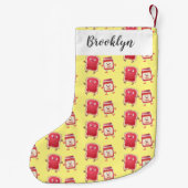 Grappig brood- en tekenfilmfiguren kleine kerstsok (Achterkant)