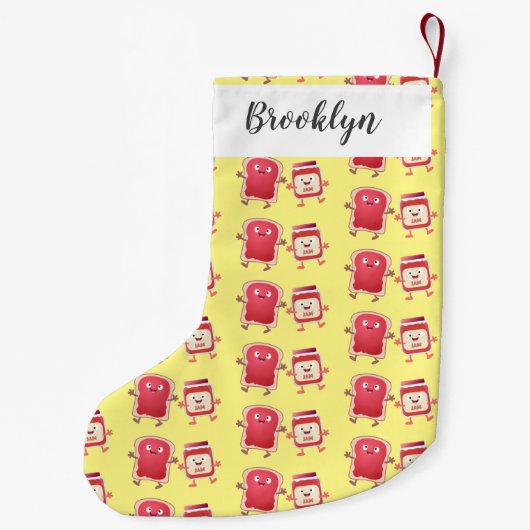 Grappig brood- en tekenfilmfiguren kleine kerstsok (Achterkant)