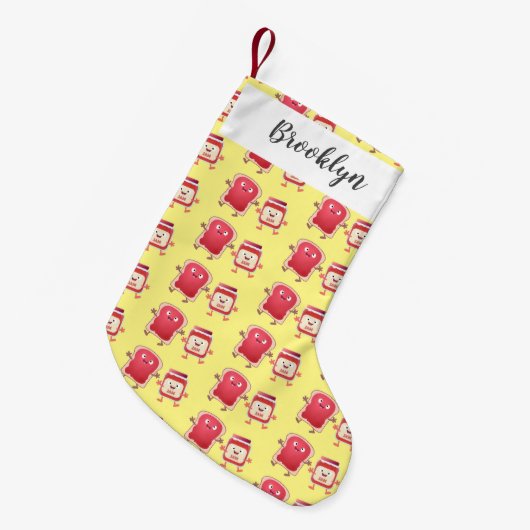 Grappig brood- en tekenfilmfiguren kleine kerstsok (Voorkant (Hangend))