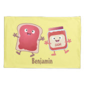 Grappig brood- en tekenfilmfiguren kussensloop (Achterkant)