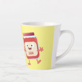 Grappig brood- en tekenfilmfiguren latte mok (Rechts)