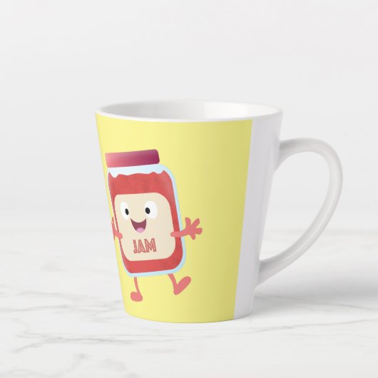 Grappig brood- en tekenfilmfiguren latte mok (Rechts)