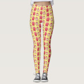 Grappig brood- en tekenfilmfiguren leggings (Voorkant)