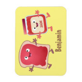 Grappig brood- en tekenfilmfiguren magneet (Verticaal)