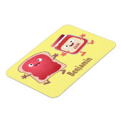 Grappig brood- en tekenfilmfiguren magneet (Linkerzijde)