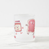 Grappig brood- en tekenfilmfiguren matglas koffiemok (Center)