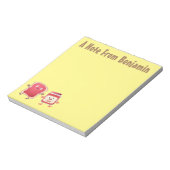 Grappig brood- en tekenfilmfiguren notitieblok (Linkerzijde)