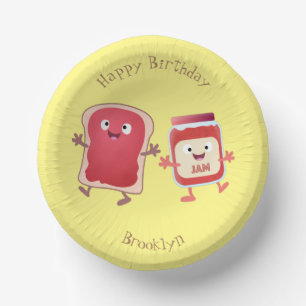 Grappig brood- en tekenfilmfiguren papieren kommen