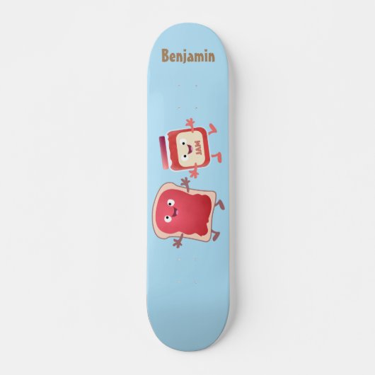Grappig brood- en tekenfilmfiguren persoonlijk skateboard (Voorkant)