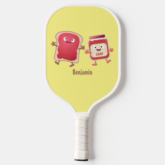 Grappig brood- en tekenfilmfiguren pickleball paddle (Achterkant)