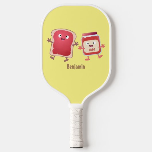 Grappig brood- en tekenfilmfiguren pickleball paddle (Voorkant)