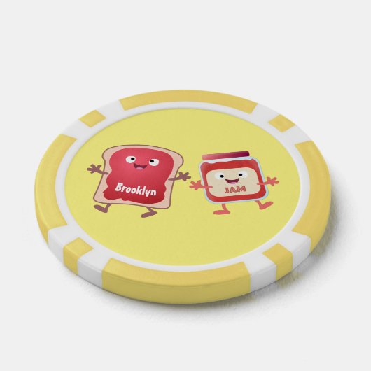 Grappig brood- en tekenfilmfiguren poker chips (Enkel)