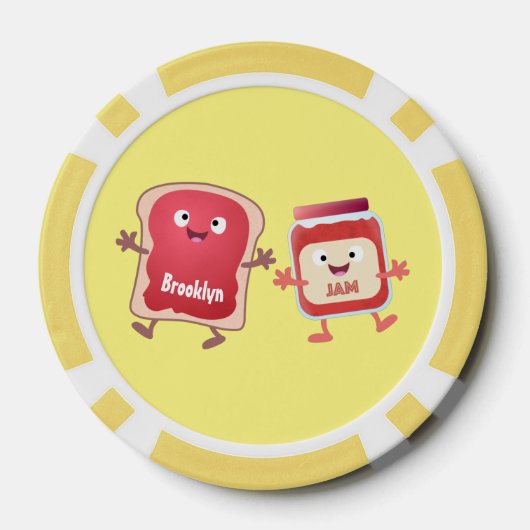 Grappig brood- en tekenfilmfiguren poker chips (Achterkant)