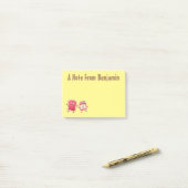 Grappig brood- en tekenfilmfiguren post-it® notes (Op bureau)