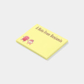 Grappig brood- en tekenfilmfiguren post-it® notes (Schuin)