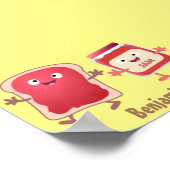 Grappig brood- en tekenfilmfiguren poster (Hoek)