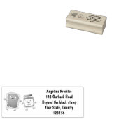 Grappig brood- en tekenfilmfiguren rubberstempel (Gestempeld)