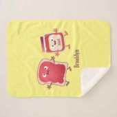 Grappig brood- en tekenfilmfiguren sherpa deken (Voorkant (horizontaal))