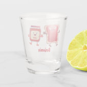 Grappig brood- en tekenfilmfiguren shot glas (Achterkant)