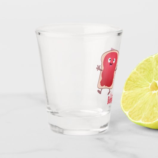 Grappig brood- en tekenfilmfiguren shot glas (Links)