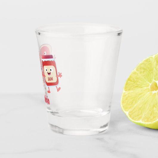 Grappig brood- en tekenfilmfiguren shot glas (Rechts)