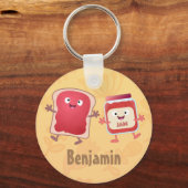 Grappig brood- en tekenfilmfiguren sleutelhanger (Voorkant)