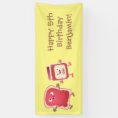 Grappig brood- en tekenfilmfiguren spandoek (Verticaal)