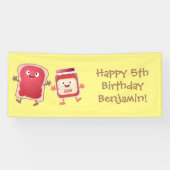 Grappig brood- en tekenfilmfiguren spandoek (Horizontaal)