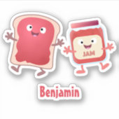 Grappig brood- en tekenfilmfiguren sticker (Voorkant)