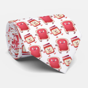 Grappig brood- en tekenfilmfiguren stropdas