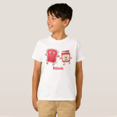 Grappig brood- en tekenfilmfiguren t-shirt (Voorkant volledig)