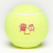 Grappig brood- en tekenfilmfiguren tennisballen (Achterkant)