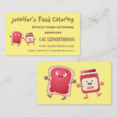 Grappig brood- en tekenfilmfiguren visitekaartje (Voorkant / Achterkant)
