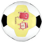 Grappig brood- en tekenfilmfiguren voetbal (Gedraaid)