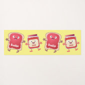 Grappig brood- en tekenfilmfiguren yogamat (Achterkant (horizontaal))