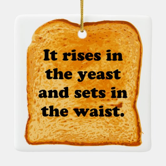 Grappig. Brood is als de zon. Keramisch Ornament (Achterkant)