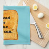 Grappig. Brood is als de zon. Theedoek (Quarter Fold)