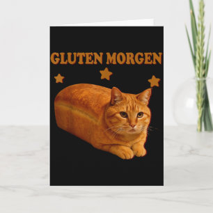 Grappig brood kat meme gluten morgen humor grafisc kaart