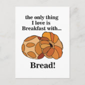 Grappig brood ontbijt briefkaart (Voorkant)