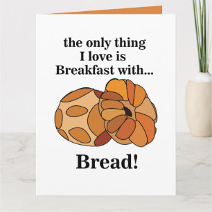 Grappig brood-ontbijt kaart