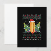 Grappig Broodje Hotdog Liefhebber Kerstmis Verschr Kaart (Voorkant / Achterkant)