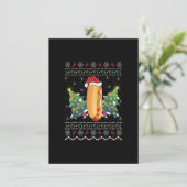 Grappig Broodje Hotdog Liefhebber Kerstmis Verschr Kaart (Staand voorkant)