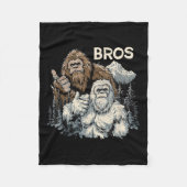 Grappig Bros Bigfoot en Yeti Brothers Sasquatch on Fleece Deken (Voorkant)