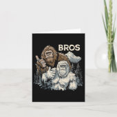 Grappig Bros Bigfoot en Yeti Brothers Sasquatch on Kaart (Voorkant)