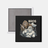 Grappig Bros Bigfoot en Yeti Brothers Sasquatch on Magneet (Voorkant / Achterkant)