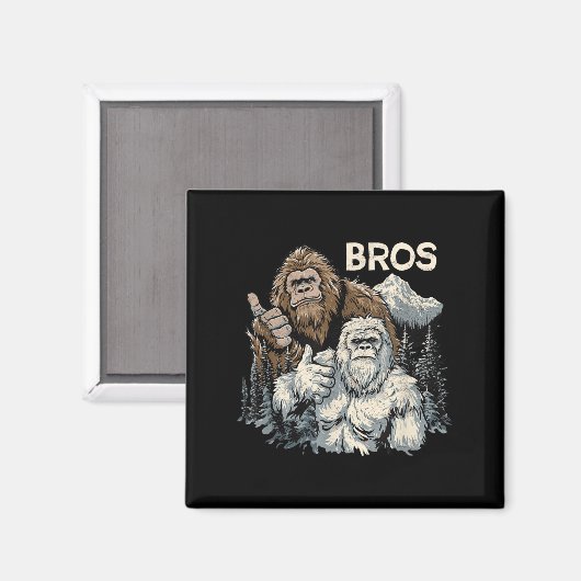 Grappig Bros Bigfoot en Yeti Brothers Sasquatch on Magneet (Voorkant / Achterkant)