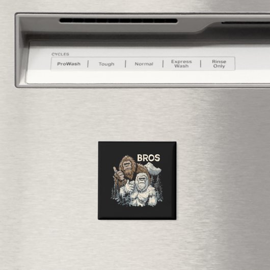 Grappig Bros Bigfoot en Yeti Brothers Sasquatch on Magneet (Insitu (Vaatwasser))