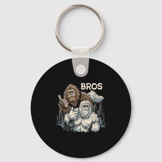 Grappig Bros Bigfoot en Yeti Brothers Sasquatch on Sleutelhanger (Voorkant)