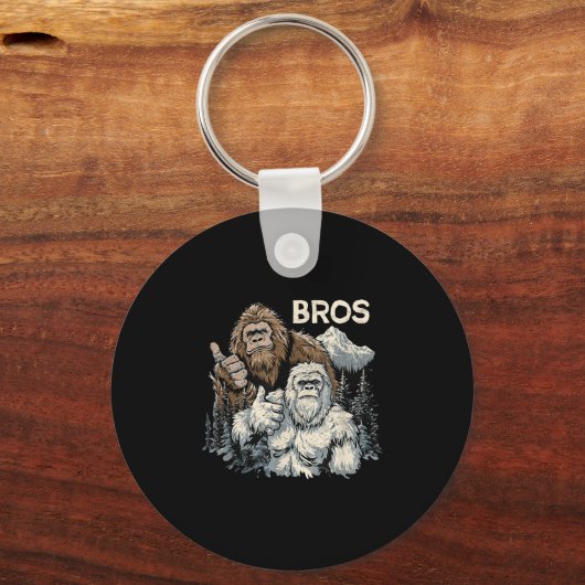 Grappig Bros Bigfoot en Yeti Brothers Sasquatch on Sleutelhanger (Voorkant)